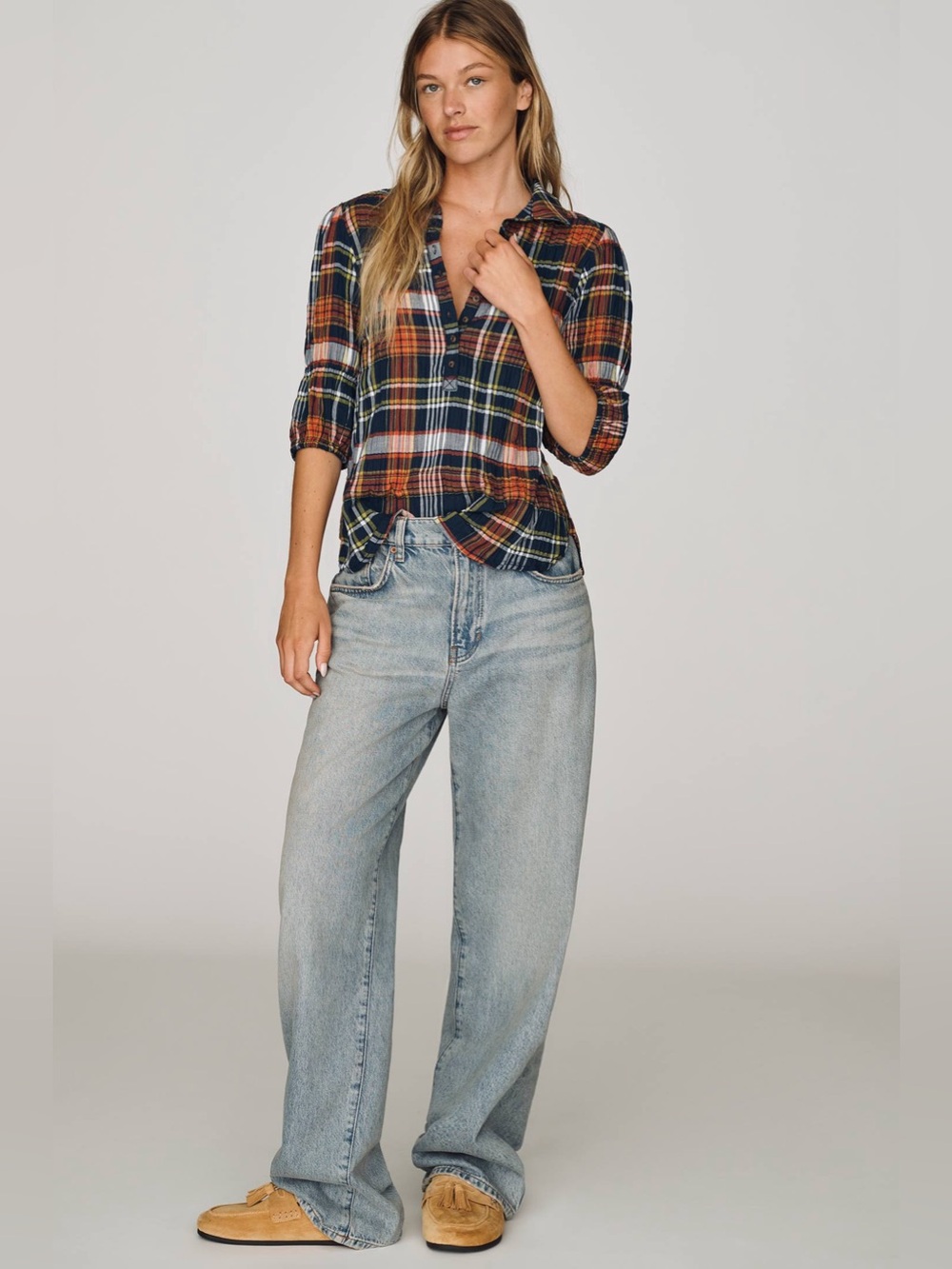 NWT Pilcro Tallulah Puff-Sleeve Buttondown Top - Picture 2 of 4